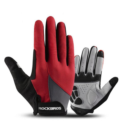 ROCKBROS Cycling Gloves for Men Women - Breathable Gel Pad Road Mountain Bike Gloves - Touch Screen Anti-Slip MTB Gloves for Cycling Workout Outdoor Sports